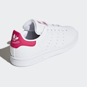 Adidas Women Stan Smith Sneaker White /Pink Sz 8.5